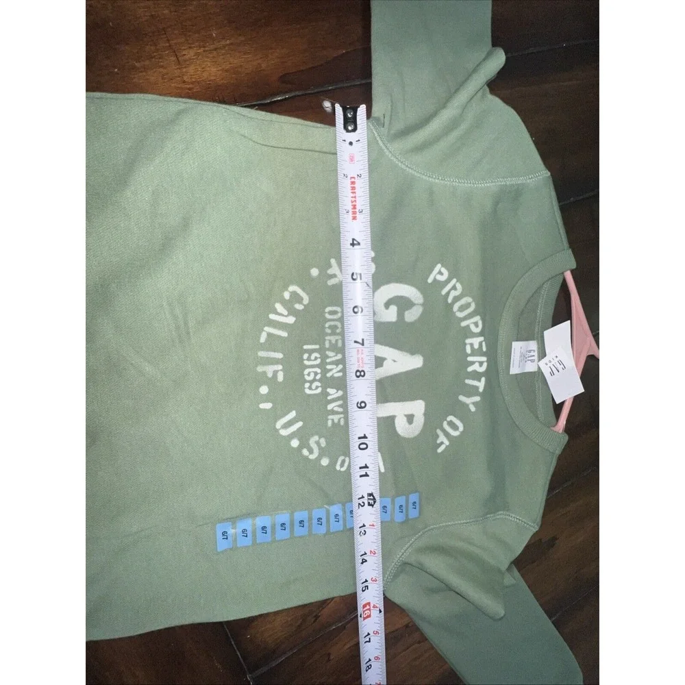 GAP Sweatshirt Green Unisex SMALL 6-7 NWT